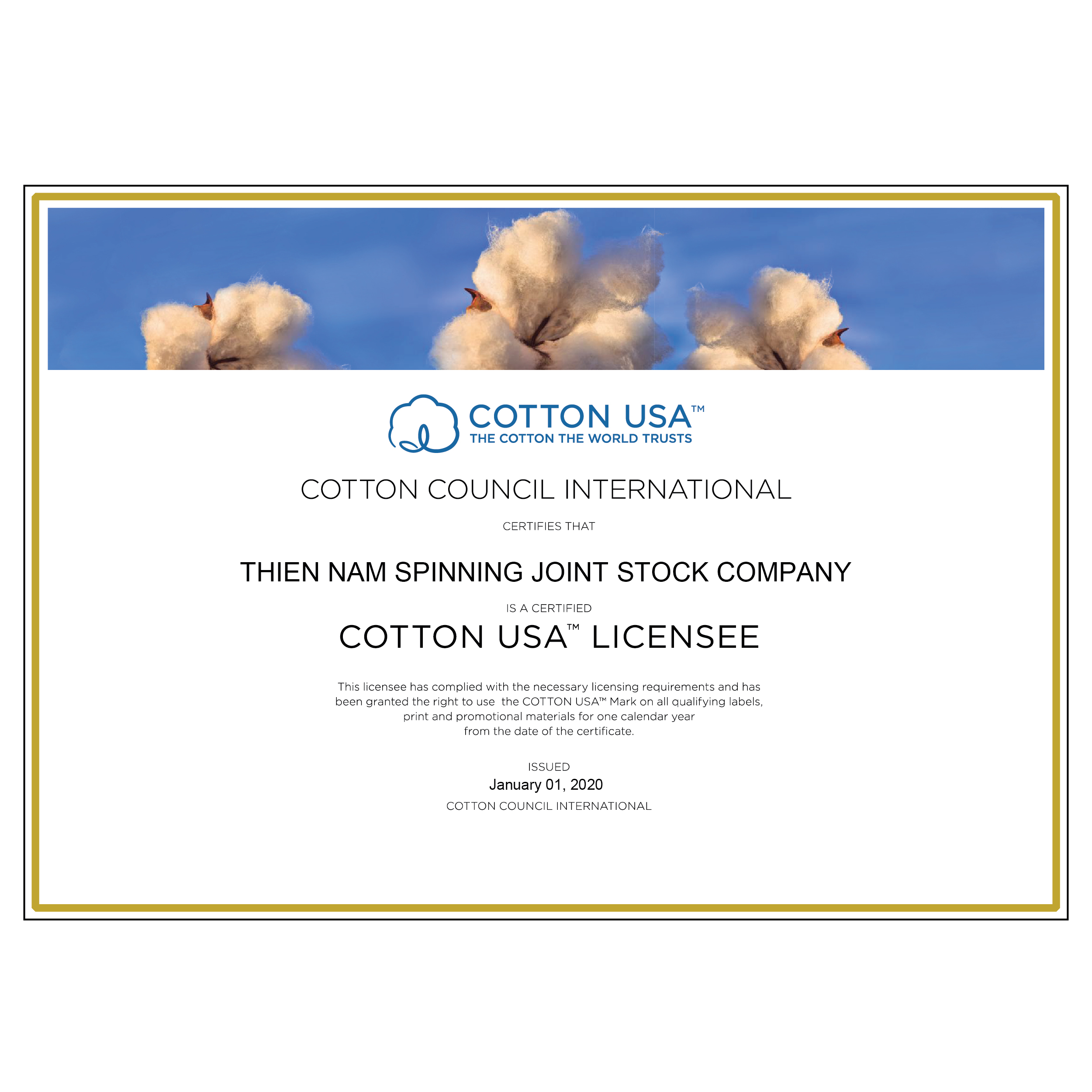 Cotton USA TM License